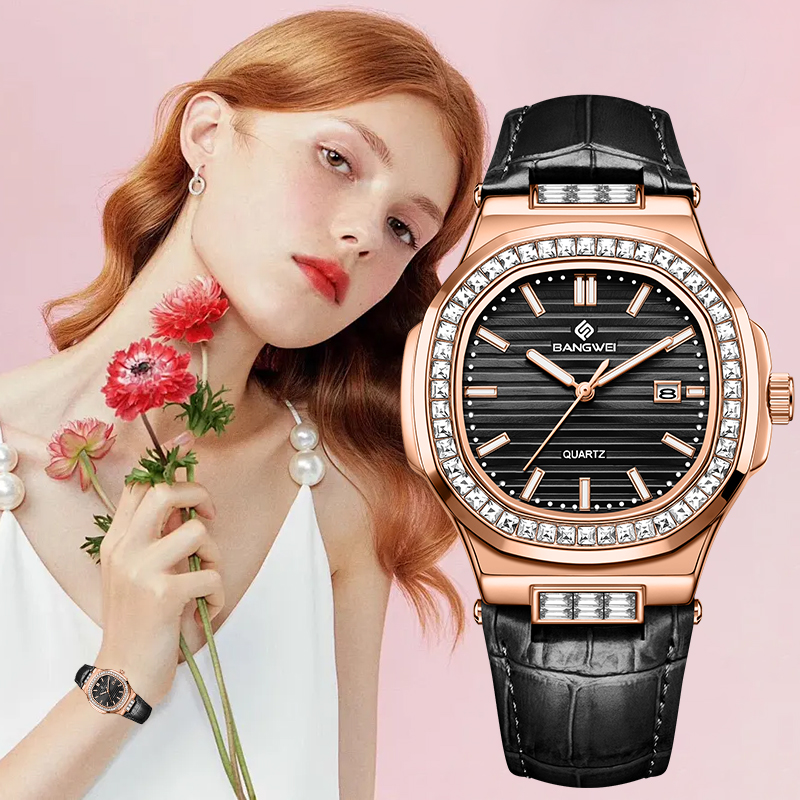 Women'S Fashion Quartz Watch - LIGE Bangwei Fashion Simple Quartz Woman