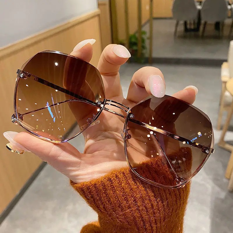 Women Fashion Glasses - Brand Design Fashion New Polygonal Metal