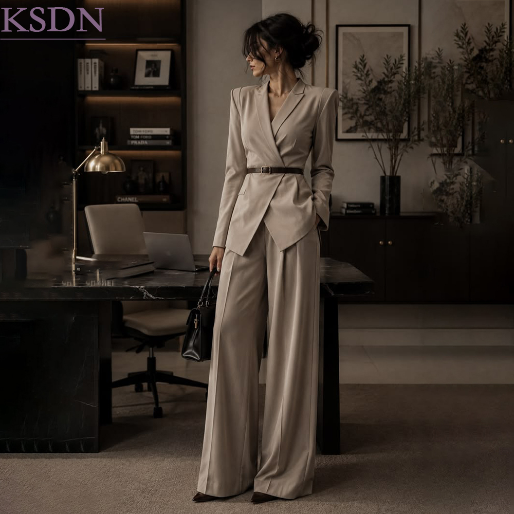Women Fashion Jackets - Skinny Belted Women's Suits Customized Fashion