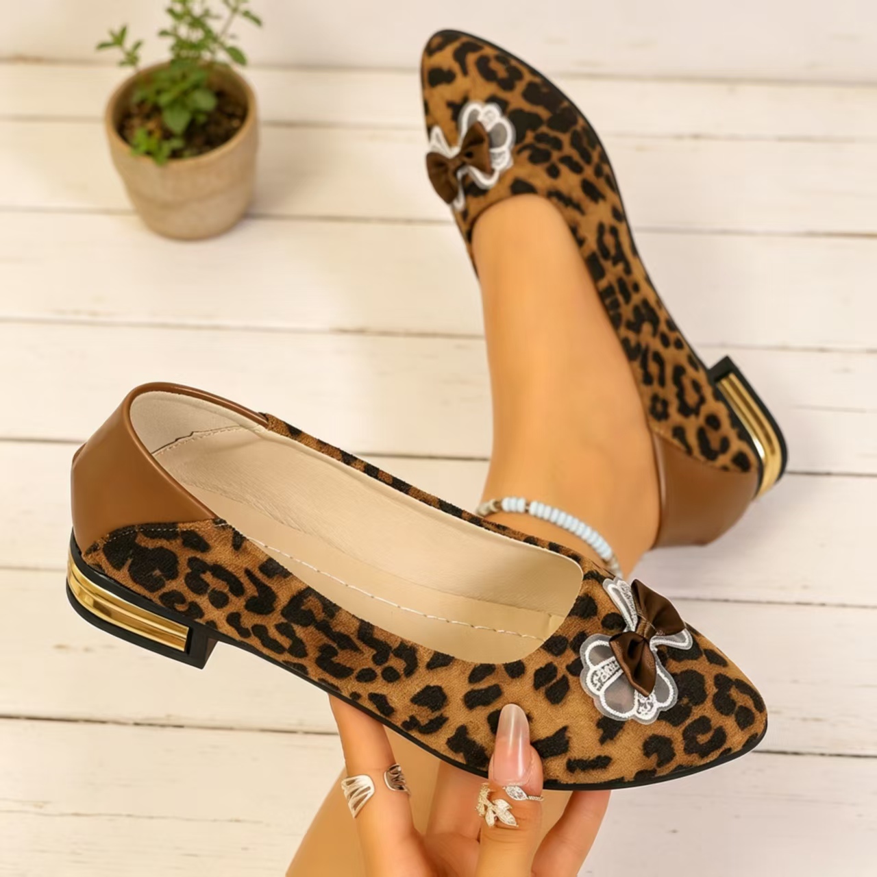 Women Fashion Heels - Autumn Fashion Pointed Toe Low Block