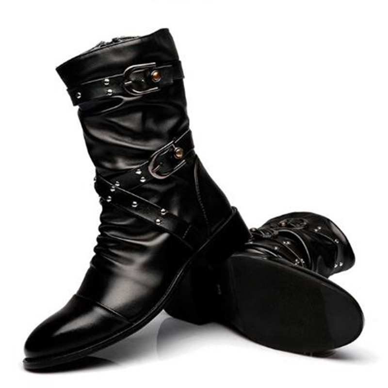 Women Fashion Youtube - Fashion Men's Leather High Quality Mid