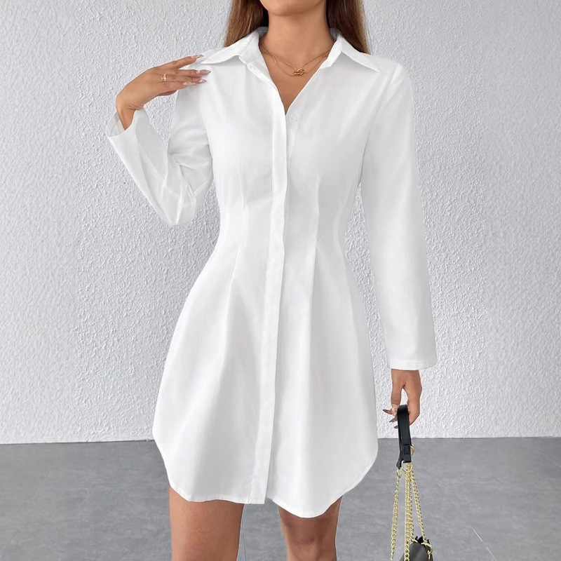 Longline Cardigan Knit - Women Long Sleeve Shirt Dress Fall