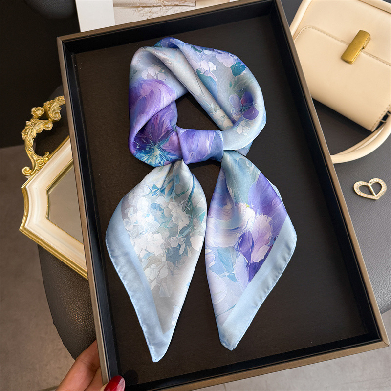 2026 New Floral Print Silk Squ - Women Fashion Necktie ulasan dan harga