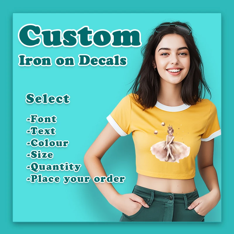 50PCS Custom Thermal Sticker B - Women Fashion Brand Logo ulasan dan harga