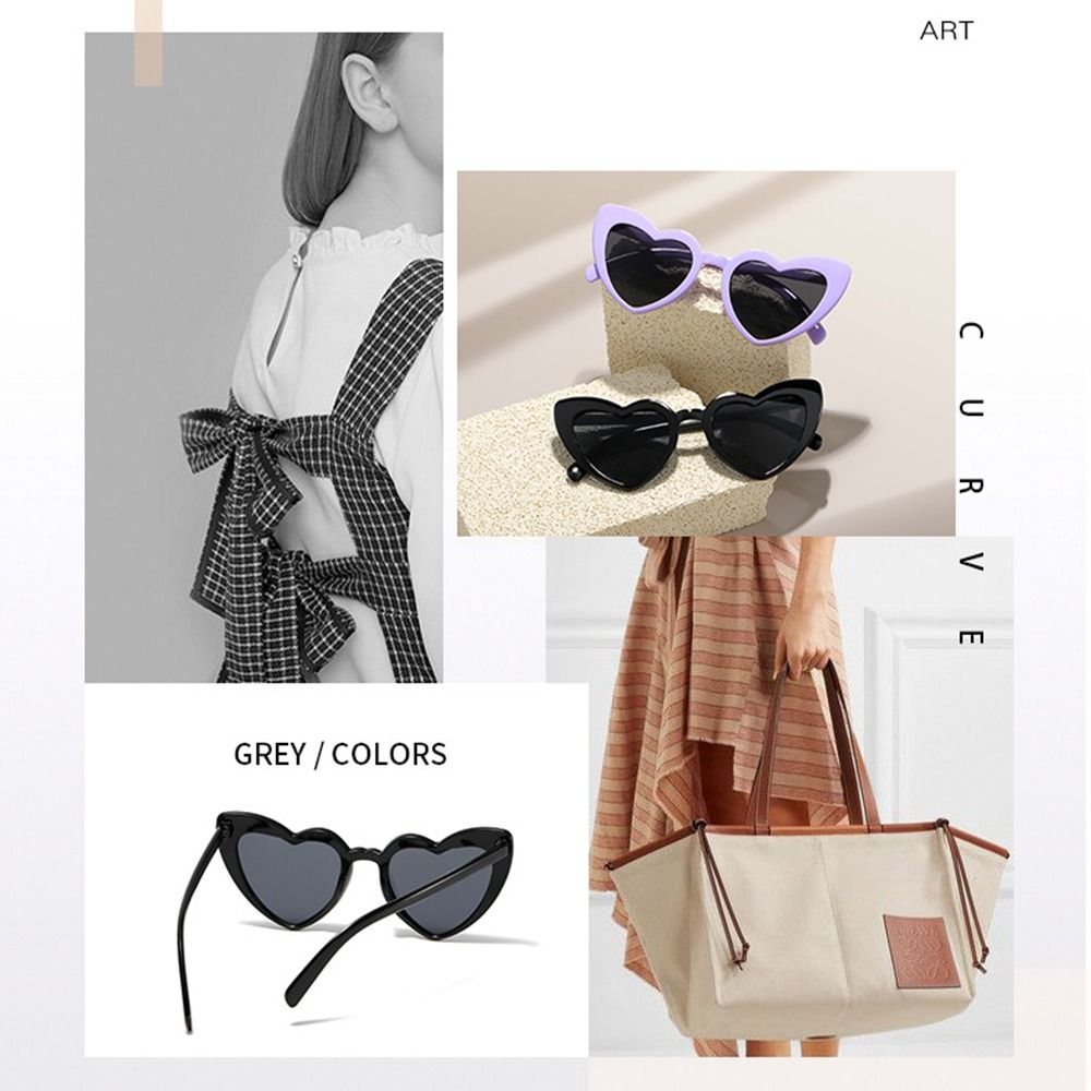 UV Protection Heart-Shaped Sun - Women Fashion Glasses ulasan dan harga