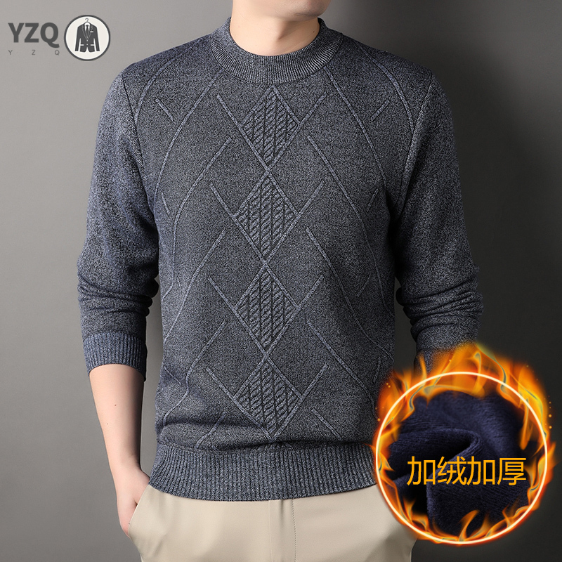 Windproof Men Knitted Sweater  - Ribbed Knit Sweater ulasan dan harga