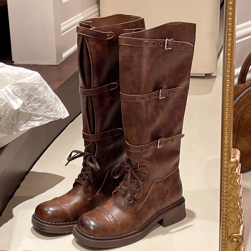 Women's Knee High Boots Vintag - Women Fashion Youtube ulasan dan harga