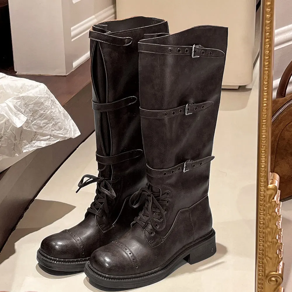 Women's Knee High Boots Vintag - Women Fashion Youtube ulasan dan harga