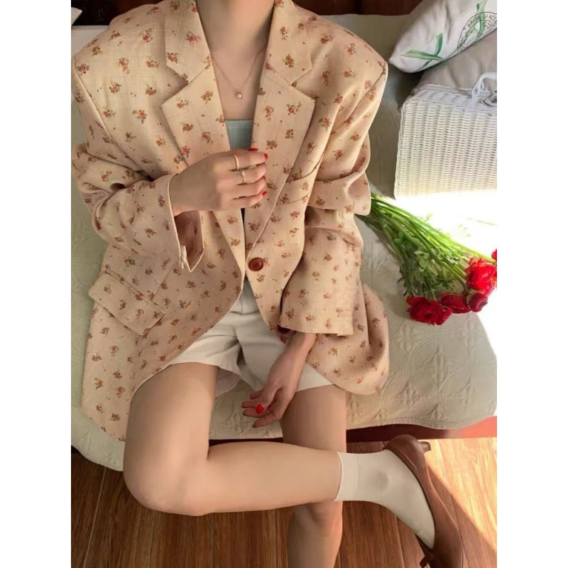 Women's Floral Print Blazer Sp - Blazer Women Oversized ulasan dan harga