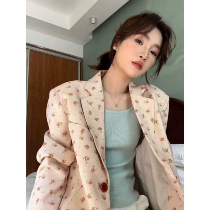 Women's Floral Print Blazer Sp - Blazer Women Oversized ulasan dan harga