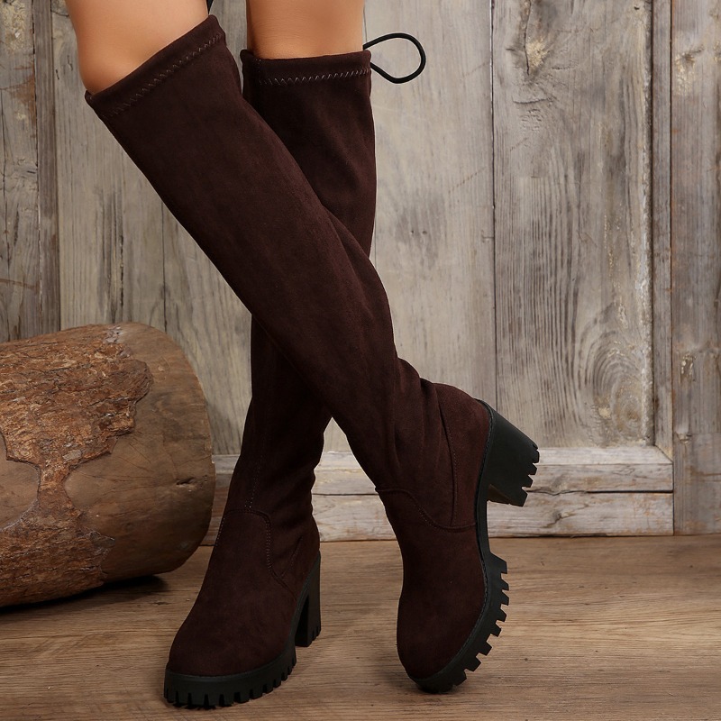 Women Long Tube Boots Thick He - Women Fashion Youtube ulasan dan harga