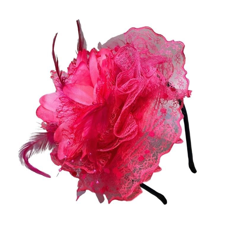 A52E Lace Flower Hair Hoop for - Women'S Fashion Of The 1920S ulasan dan harga