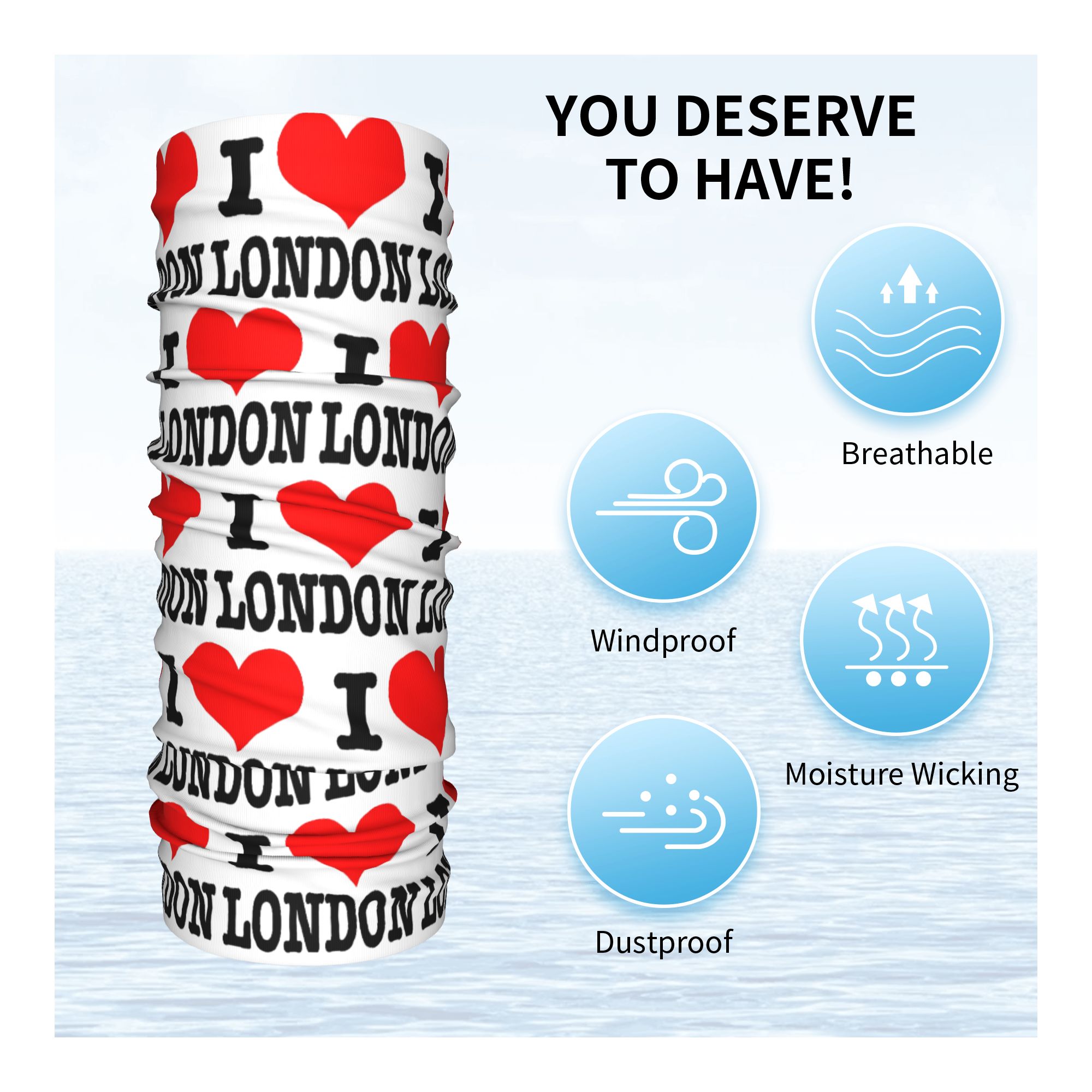 London UK England Bandana Neck - Women'S Fashion London ulasan dan harga
