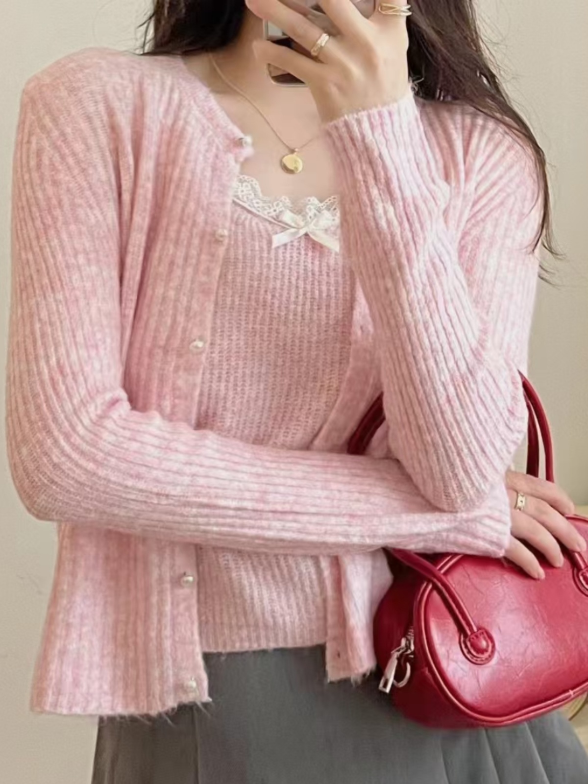 Sweet  Knot Knitted Cardigan W - Longline Cardigan Knit ulasan dan harga