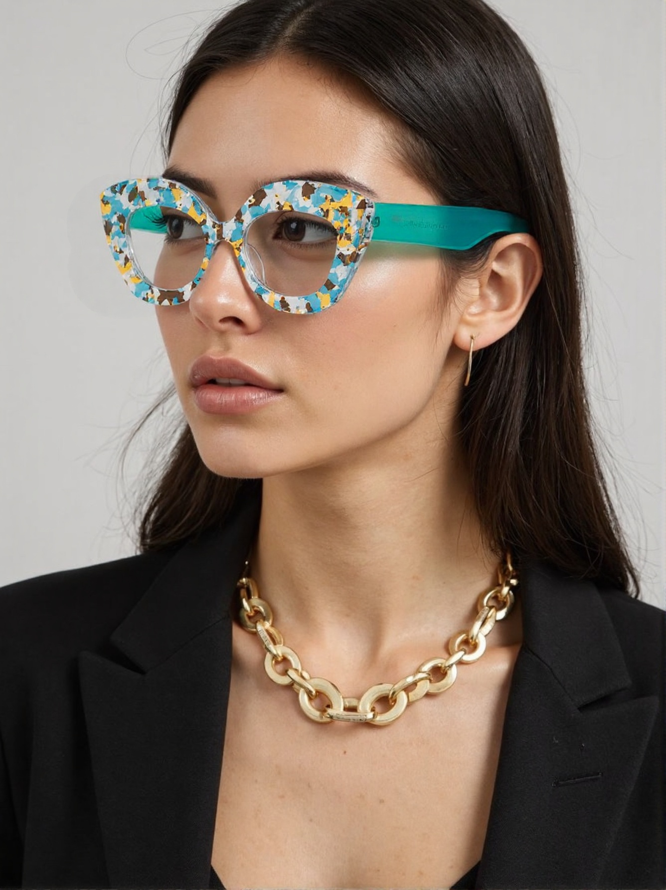 Large Frame Cat-Eye Floral Gla - Women'S Fashion Glasses Non Prescription ulasan dan harga