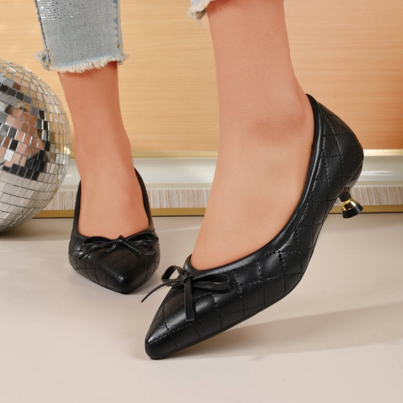 Vintage Women's Pointed Toe Bo - Women Fashion Heels ulasan dan harga
