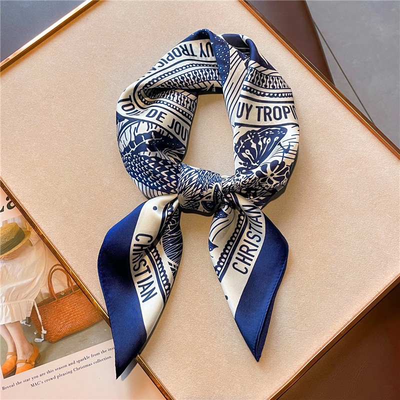 Letter Printing Silk Satin Han - Women Fashion Necktie ulasan dan harga
