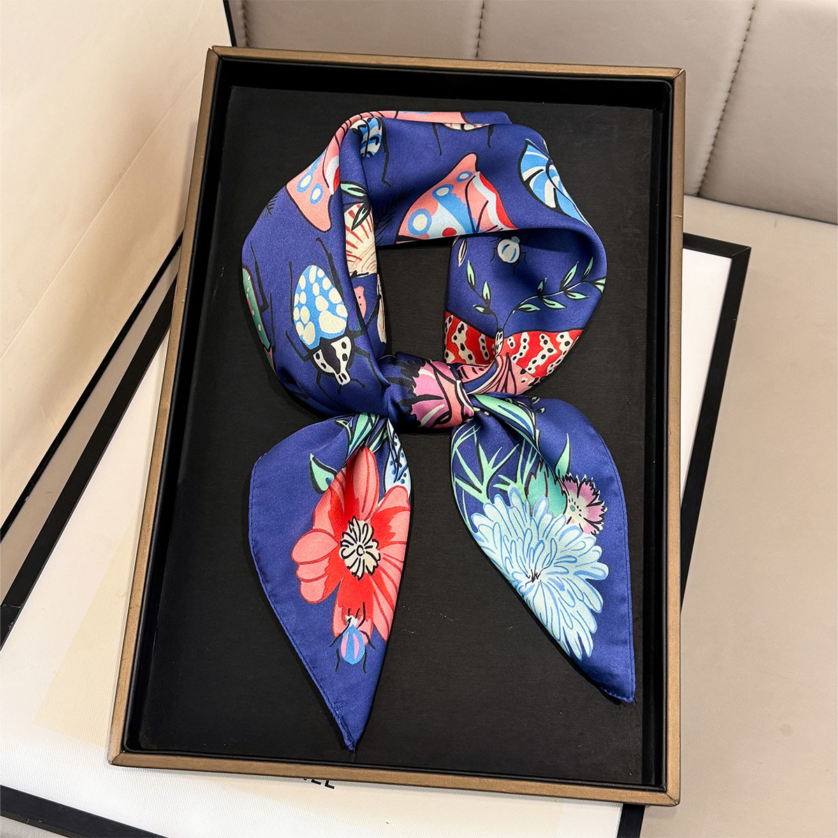 2026 New Butterfly Print Silk  - Women Fashion Necktie ulasan dan harga