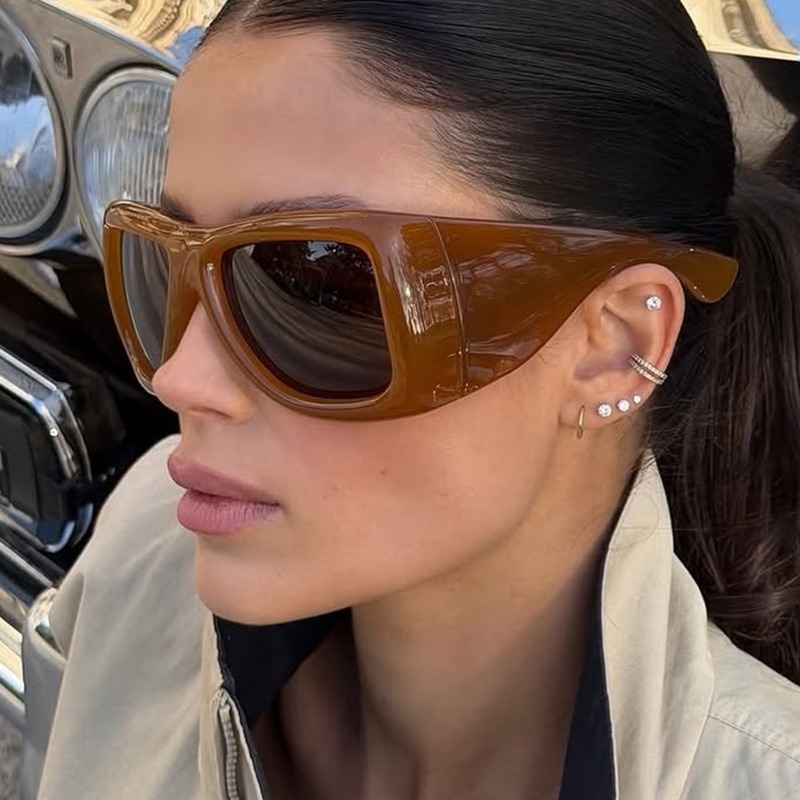 Vintage Oversize Square Y2K Su - Women Fashion Glasses ulasan dan harga
