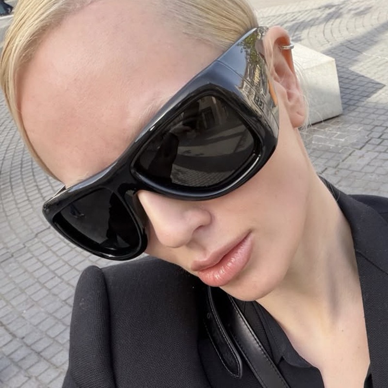 Vintage Oversize Square Y2K Su - Women Fashion Glasses ulasan dan harga