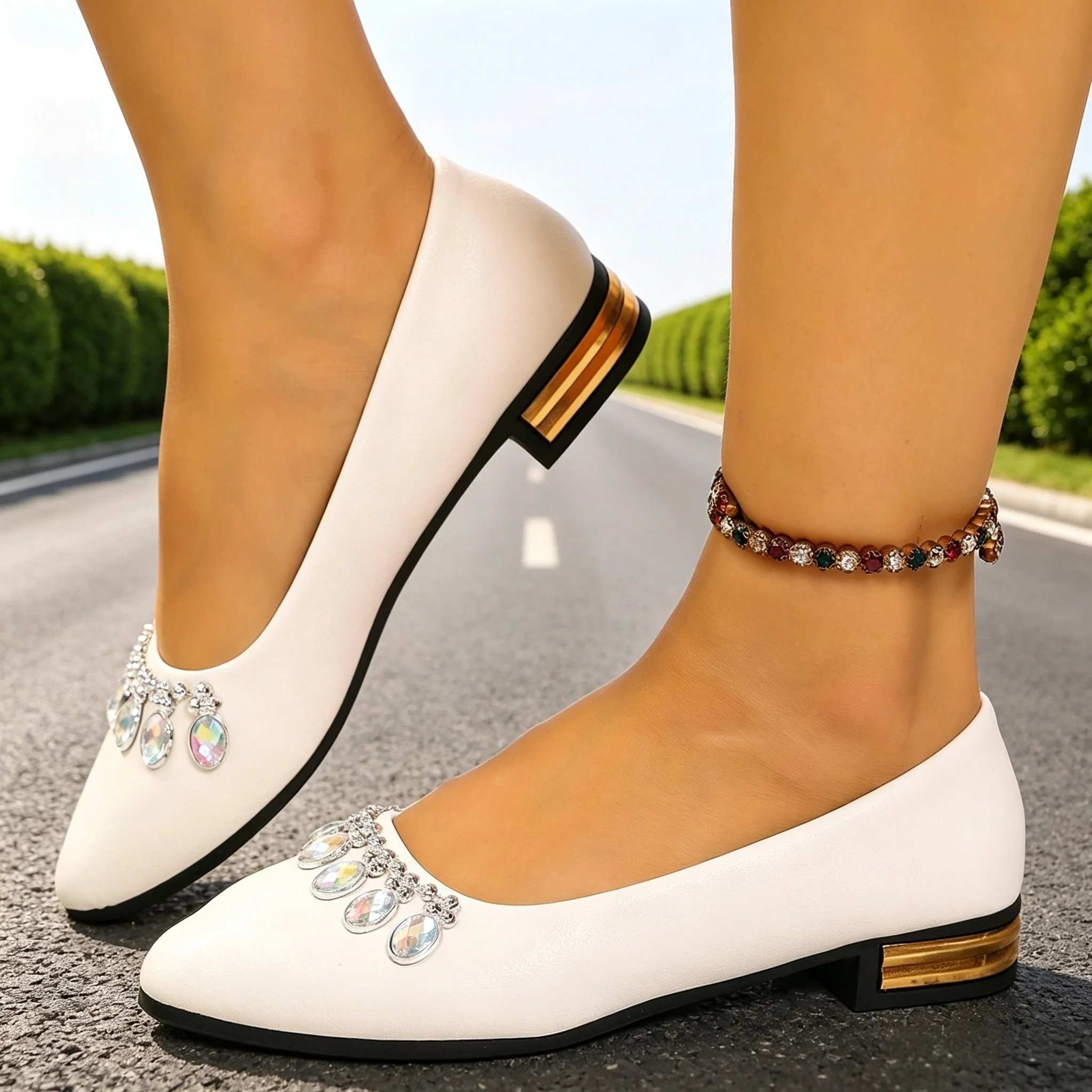 Women Flats Pointed Toe Ballet - Women Fashion Heels ulasan dan harga