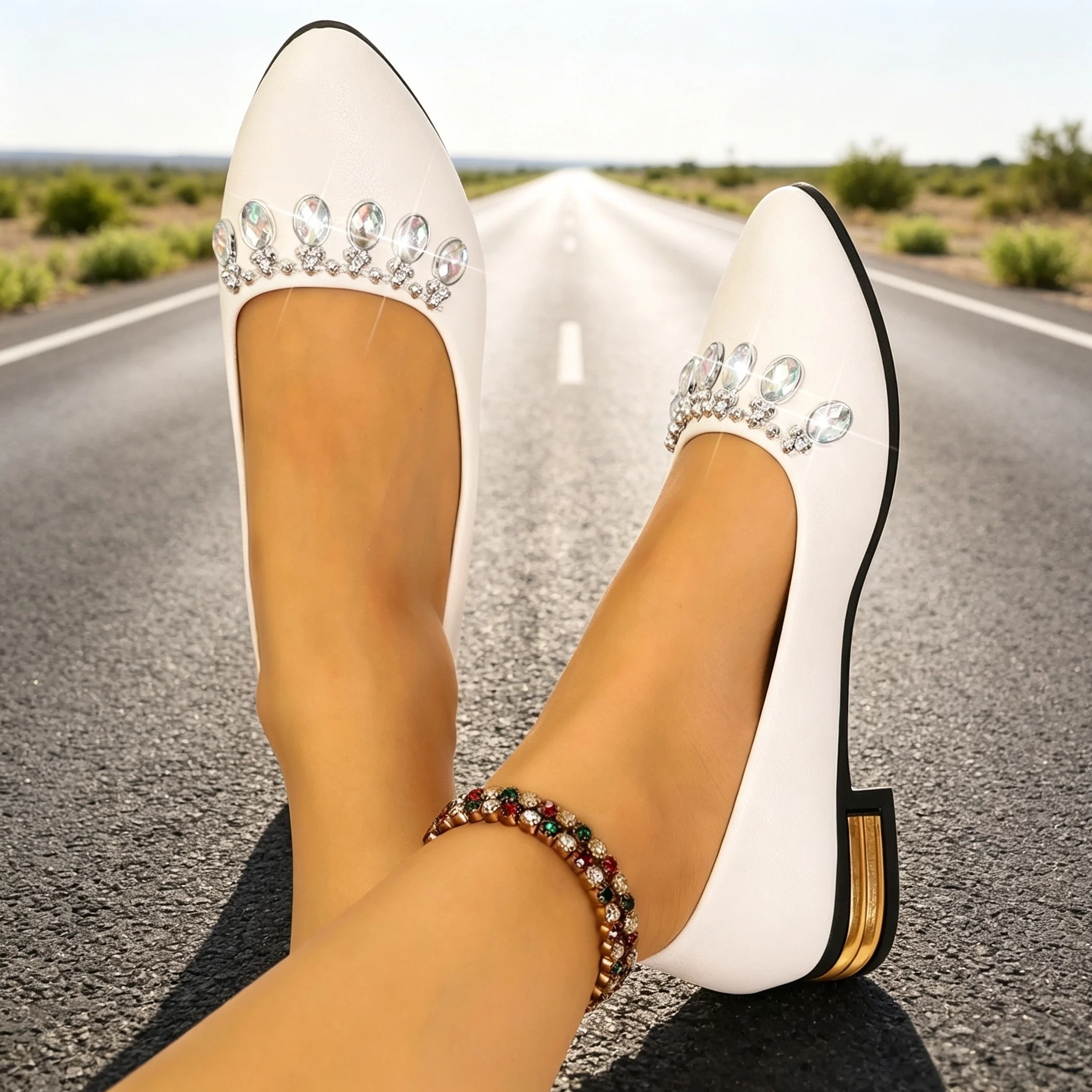 Women Flats Pointed Toe Ballet - Women Fashion Heels ulasan dan harga