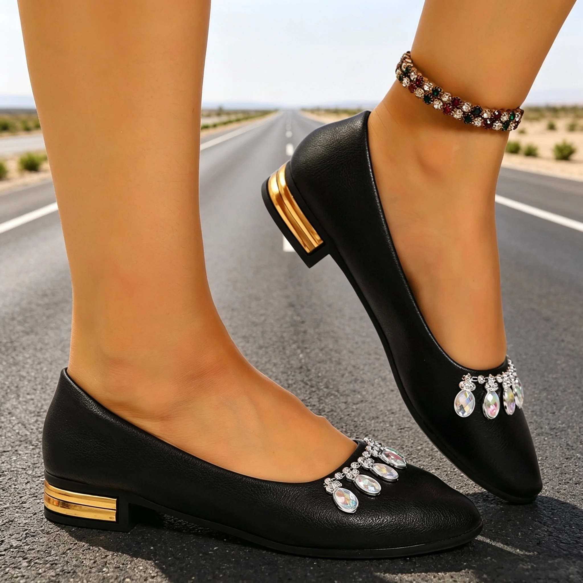Women Flats Pointed Toe Ballet - Women Fashion Heels ulasan dan harga