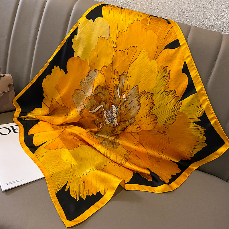 Print 70cm Silk Satin Headkerc - Women Fashion Necktie ulasan dan harga