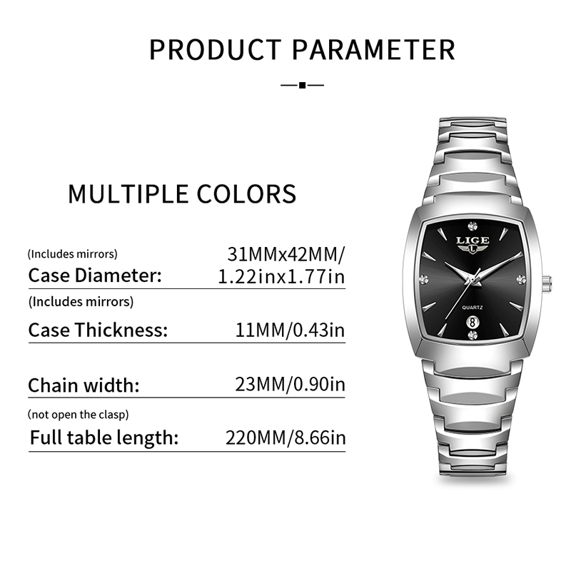LIGE Watch women Business Luxu - Women'S Fashion Quartz Watch ulasan dan harga