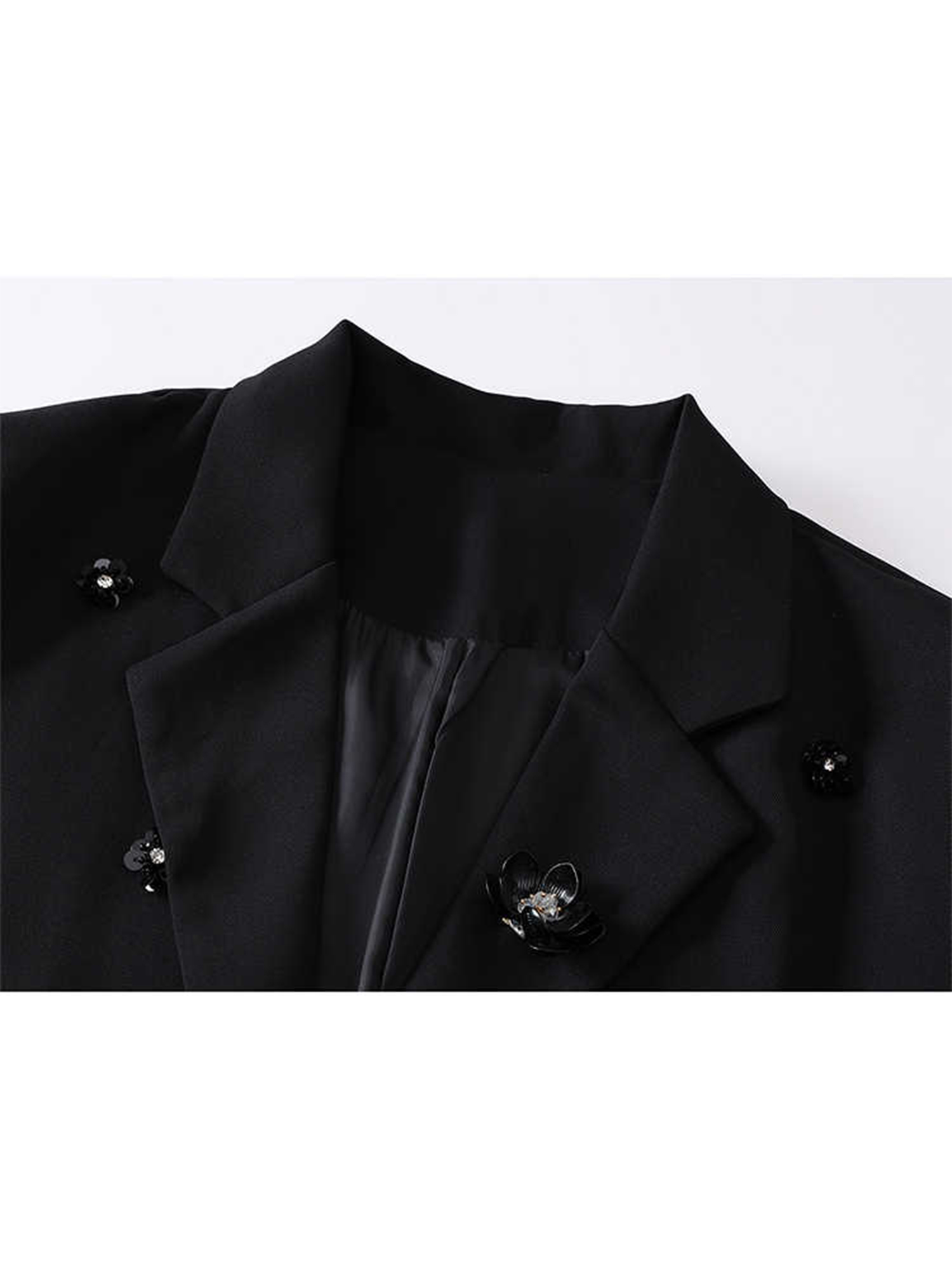 Women Black Gothic 3D Floral B - Blazer Women Oversized ulasan dan harga