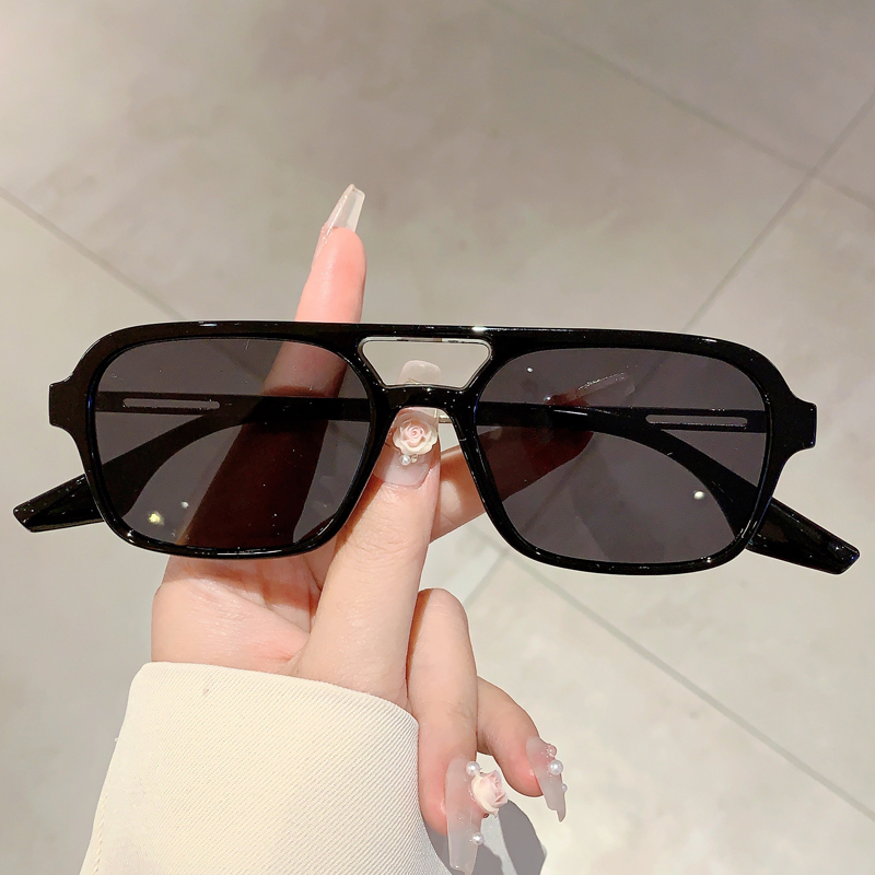 Trendy Women Double Beam Sungl - Women Fashion Glasses ulasan dan harga