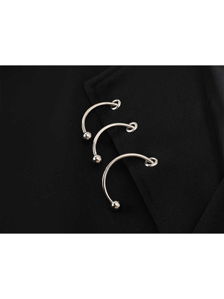 Women Black Gothic Emo Autumn  - Blazer Women Oversized ulasan dan harga