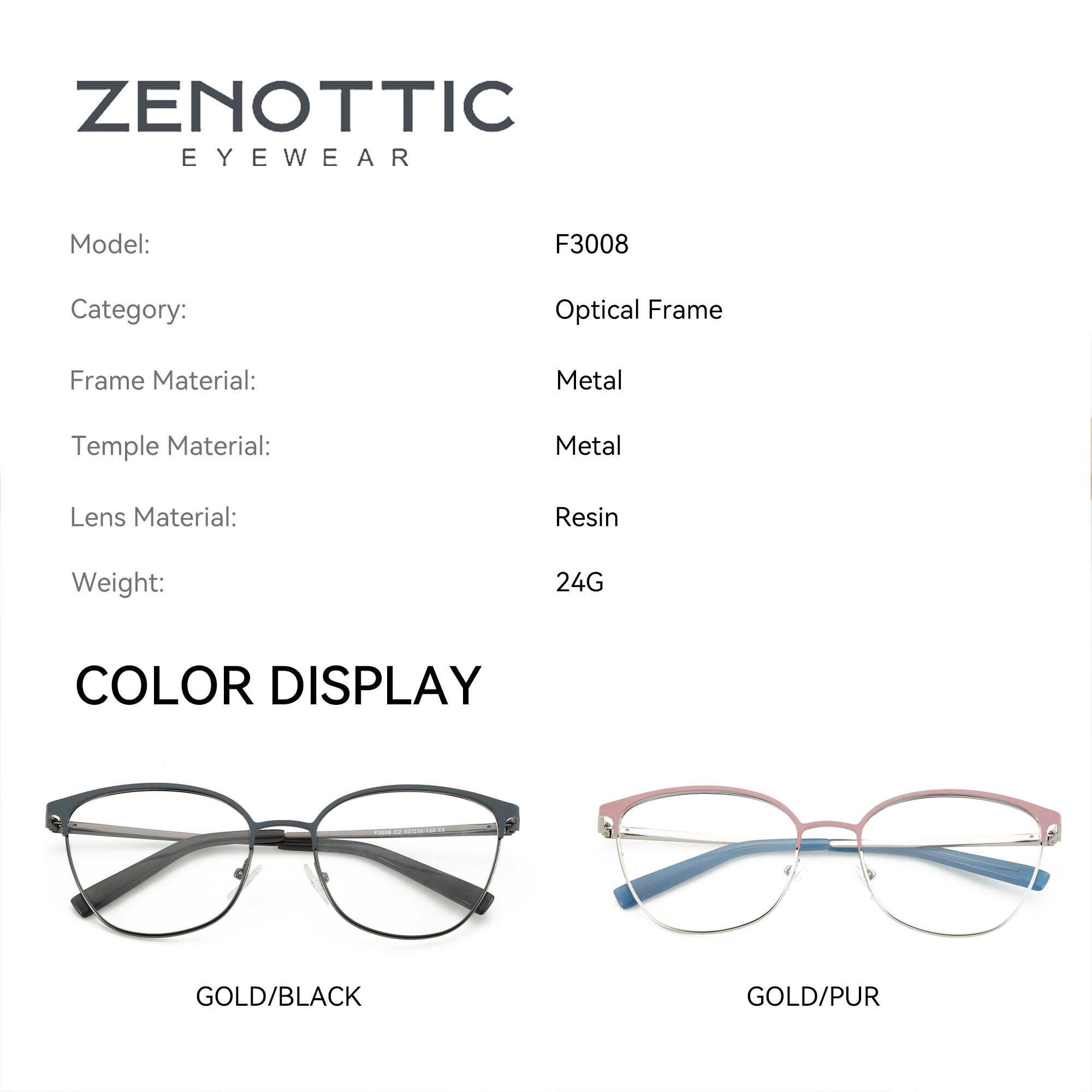 ZENOTTIC Fashion Square Optica - Women'S Fashion Glasses Non Prescription ulasan dan harga