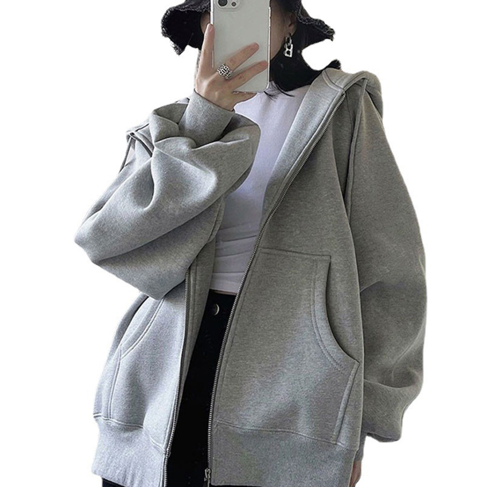 Men and Women Fleece Lined Hoo - Longline Cardigan Knit ulasan dan harga
