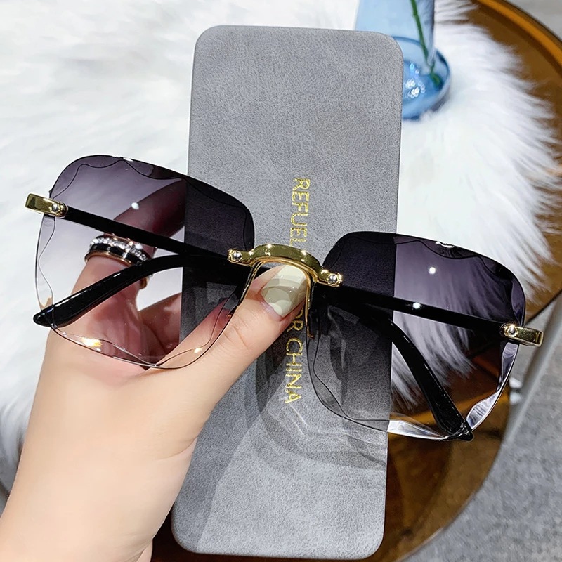 1/3PCS New Rimless Women's Sun - Women Fashion Glasses ulasan dan harga