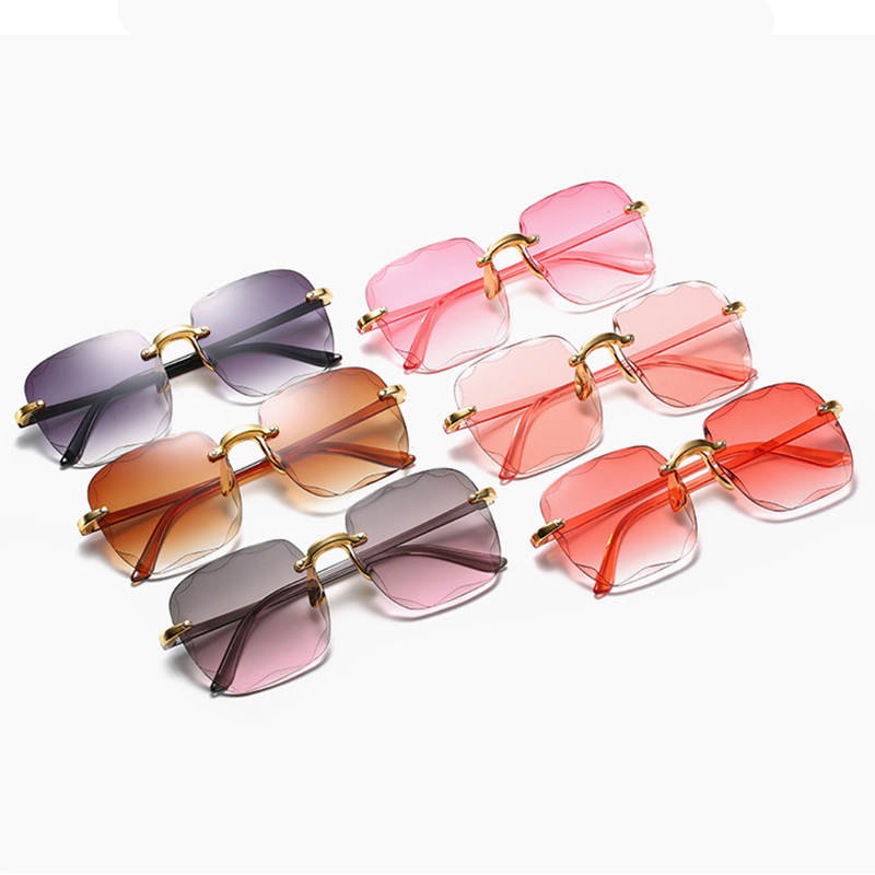 1/3PCS New Rimless Women's Sun - Women Fashion Glasses ulasan dan harga