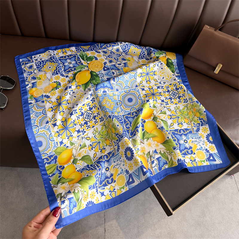 2026 New Fruit Print Silk Squa - Women Fashion Necktie ulasan dan harga