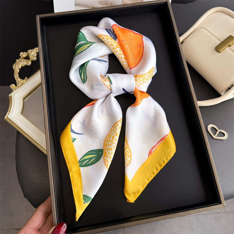 2026 New Fruit Print Silk Squa - Women Fashion Necktie ulasan dan harga