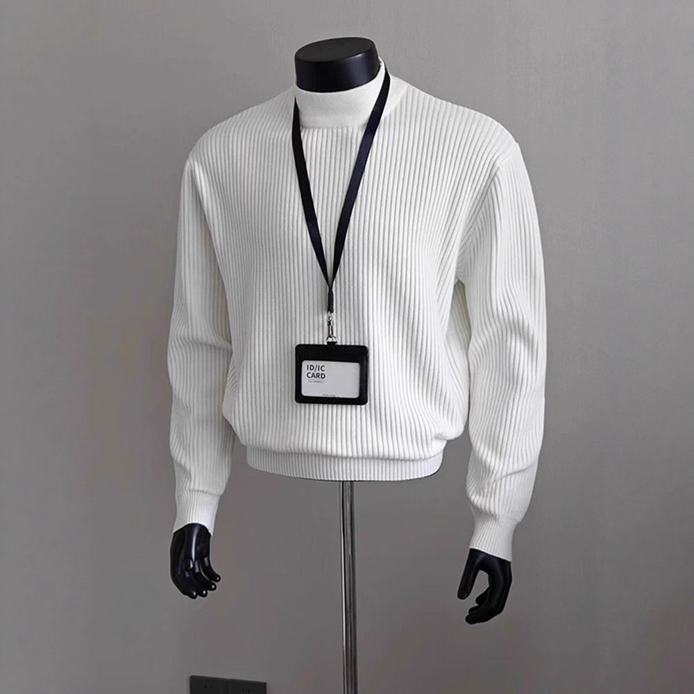 Man Base Layer 2026 Spring Men - Ribbed Knit Sweater ulasan dan harga