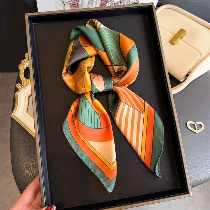 2026 New Geometry Print Silk S - Women Fashion Necktie ulasan dan harga