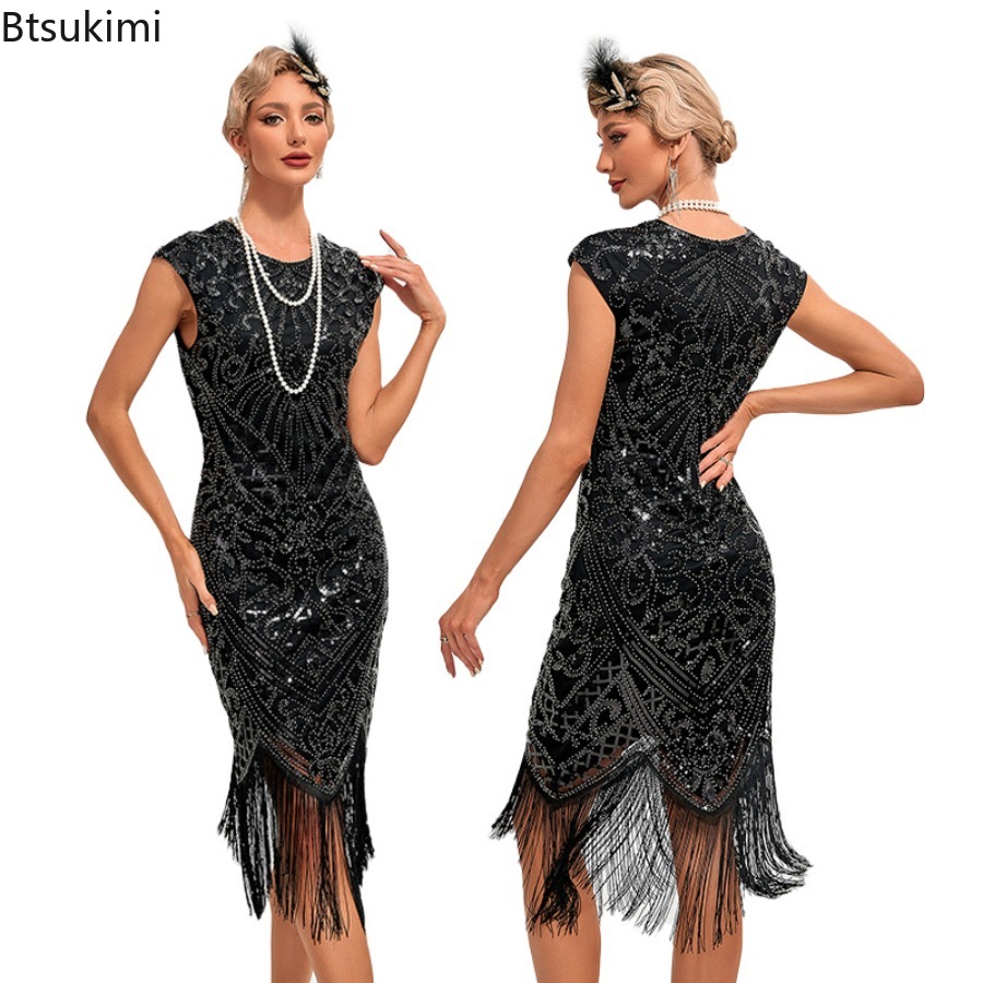 Summer Women Vintage Sequined  - Women'S Fashion Of The 1920S ulasan dan harga
