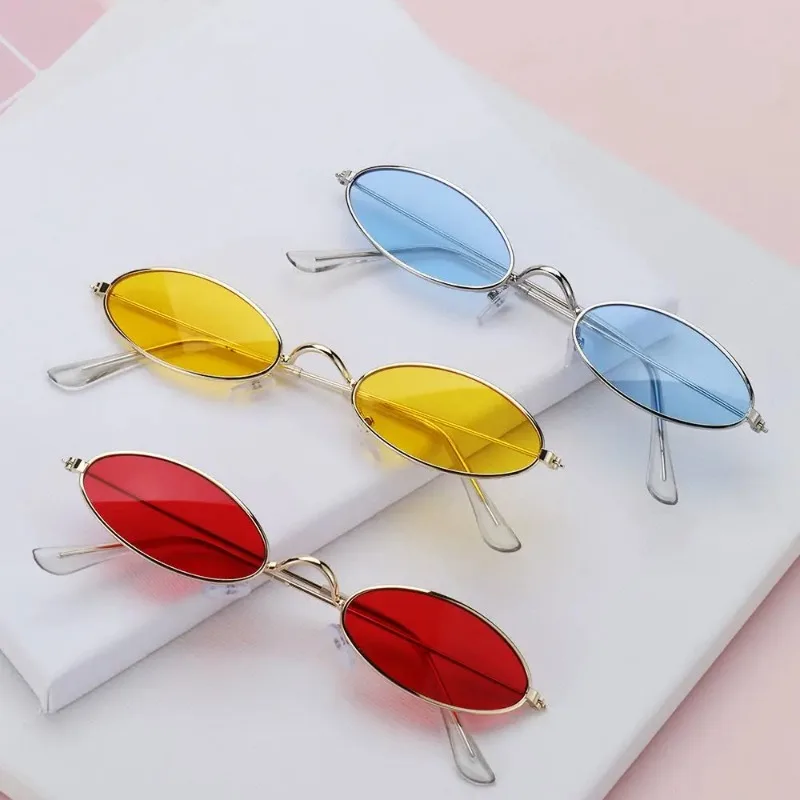 Retro Small Frame Oval Sunglas - Women Fashion Glasses ulasan dan harga