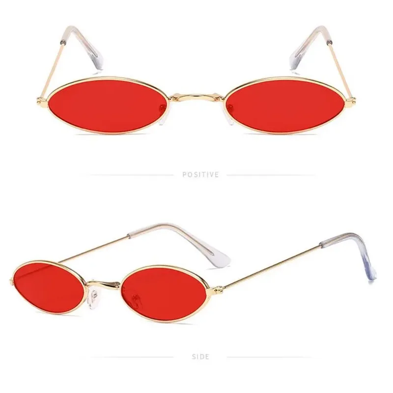Retro Small Frame Oval Sunglas - Women Fashion Glasses ulasan dan harga